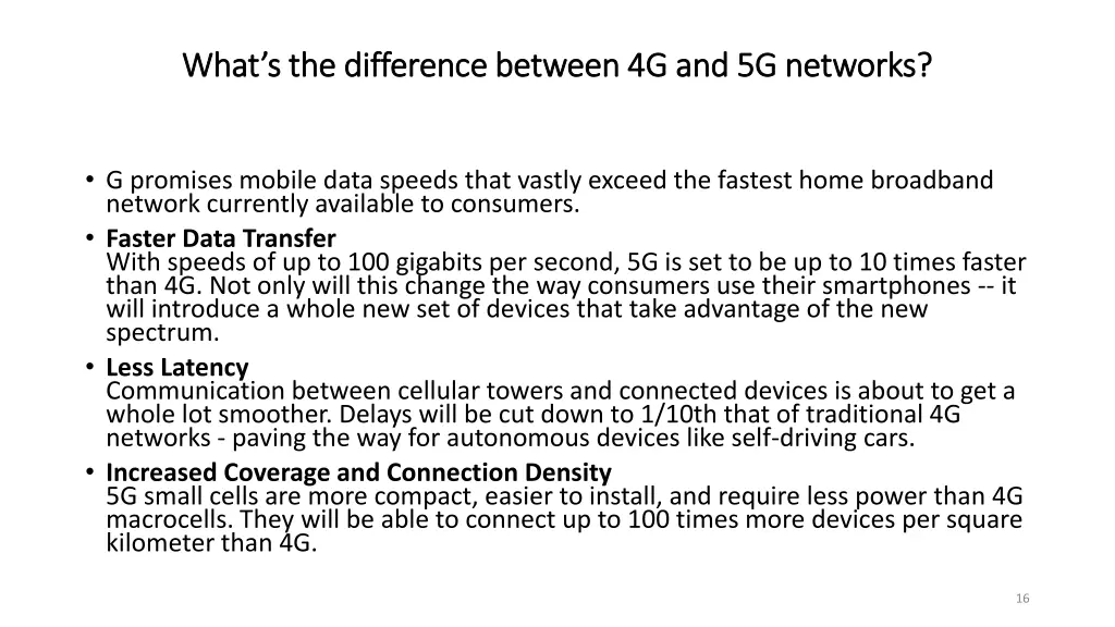 what s the difference between 4g and 5g networks