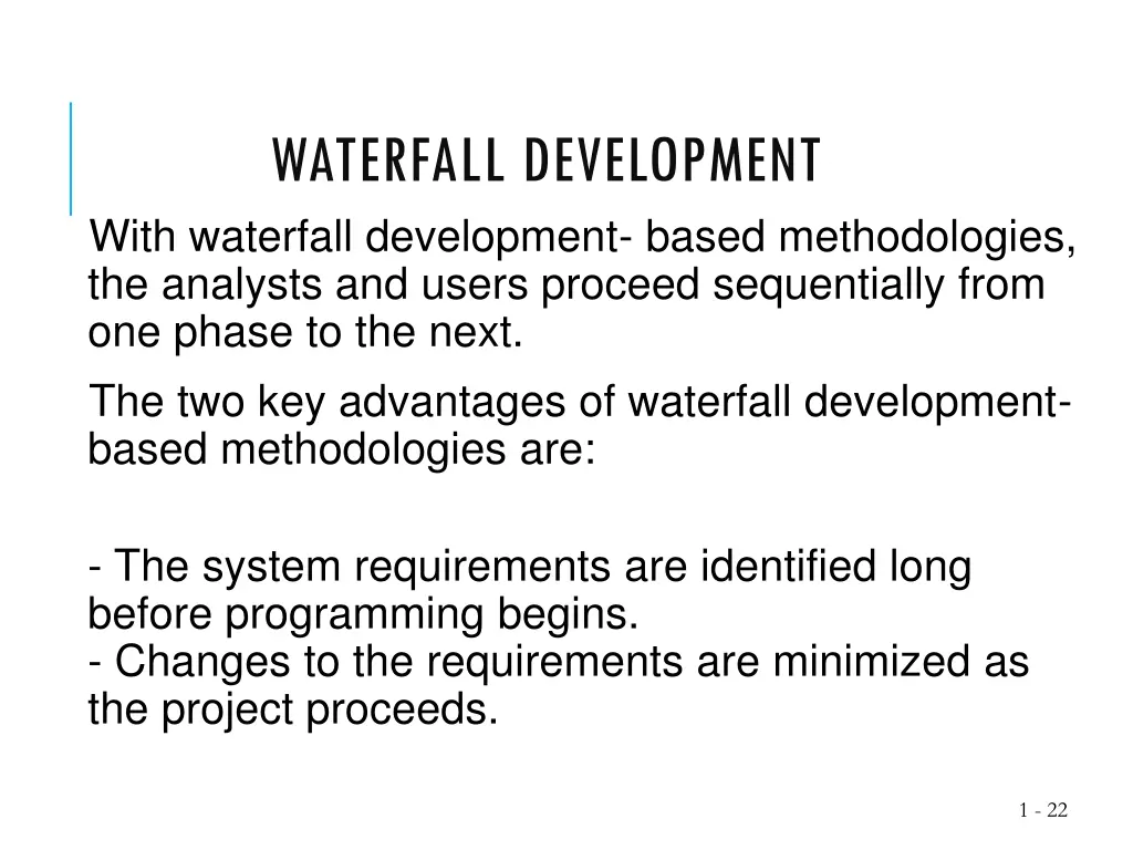 waterfall development with waterfall development