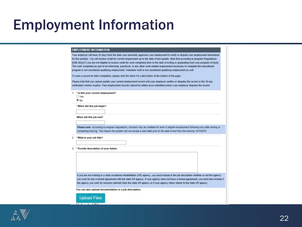 employment information