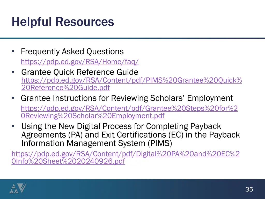 helpful resources