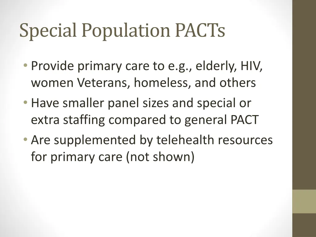 special population pacts