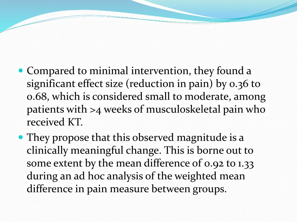 compared to minimal intervention they found