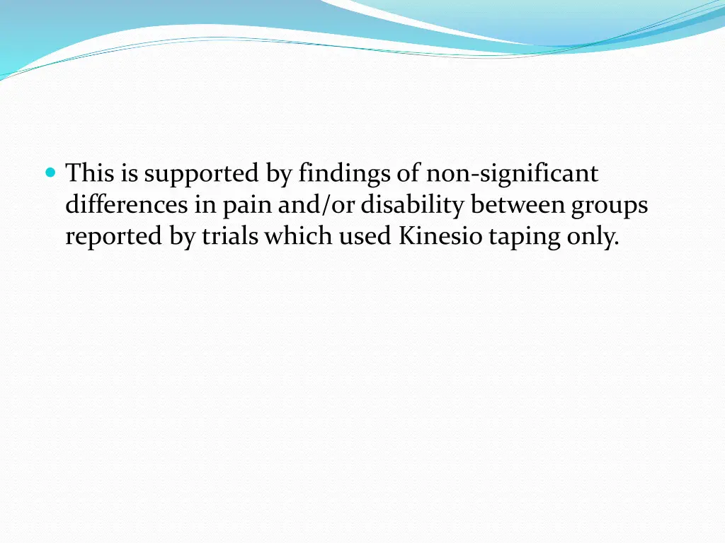this is supported by findings of non significant