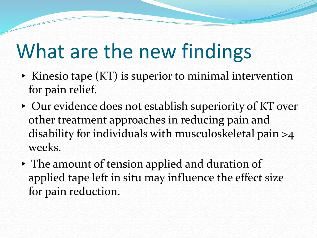 what are the new findings