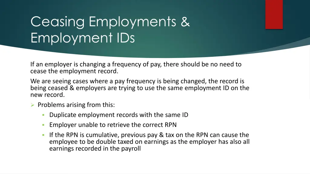 ceasing employments employment ids 2