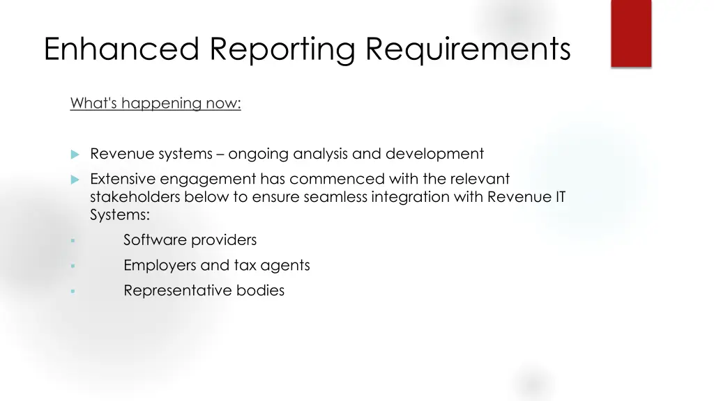 enhanced reporting requirements 8