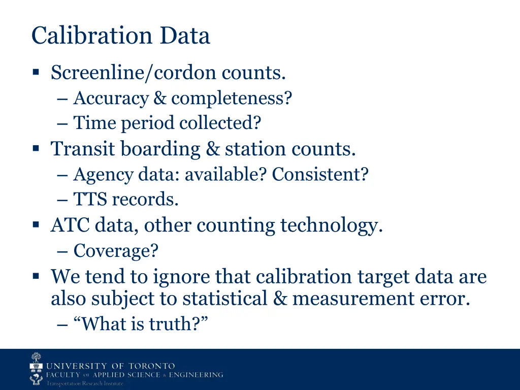 calibration data