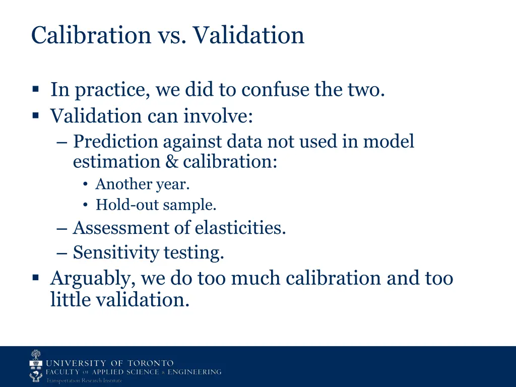 calibration vs validation