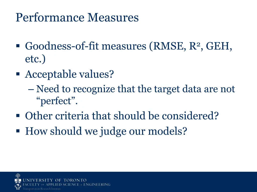 performance measures