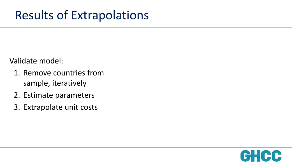 results of extrapolations