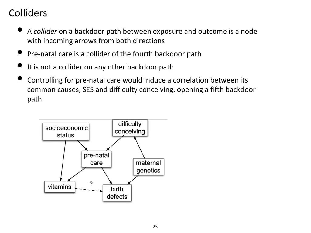 colliders a collider on a backdoor path between