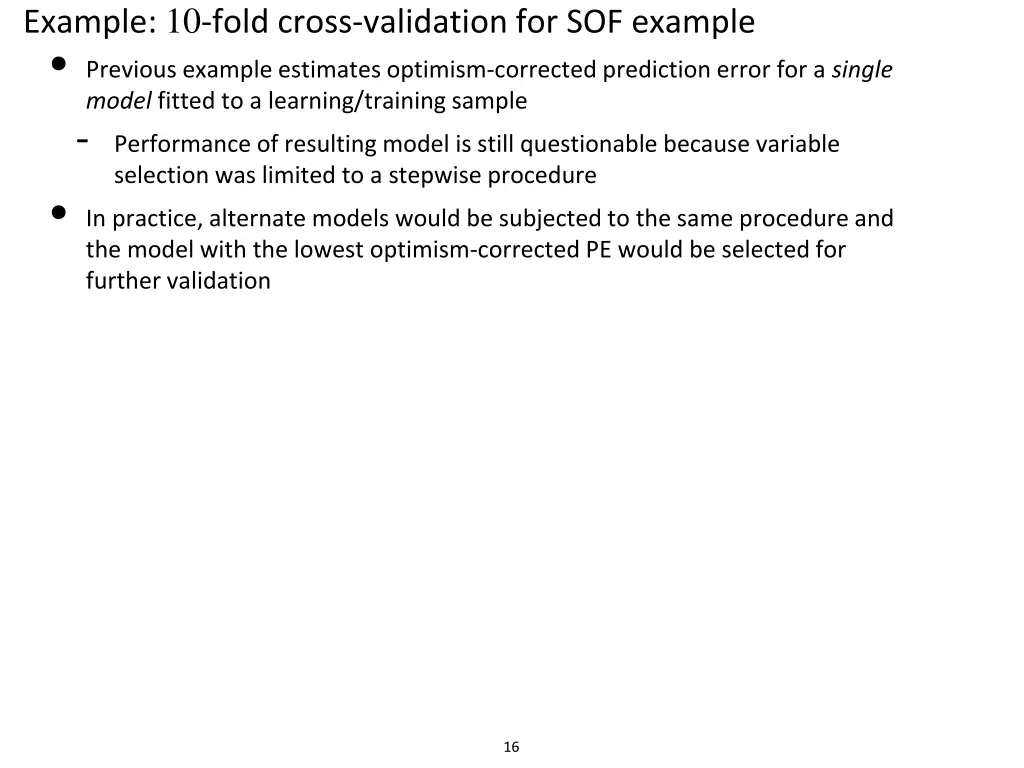 example 10 fold cross validation for sof example 1