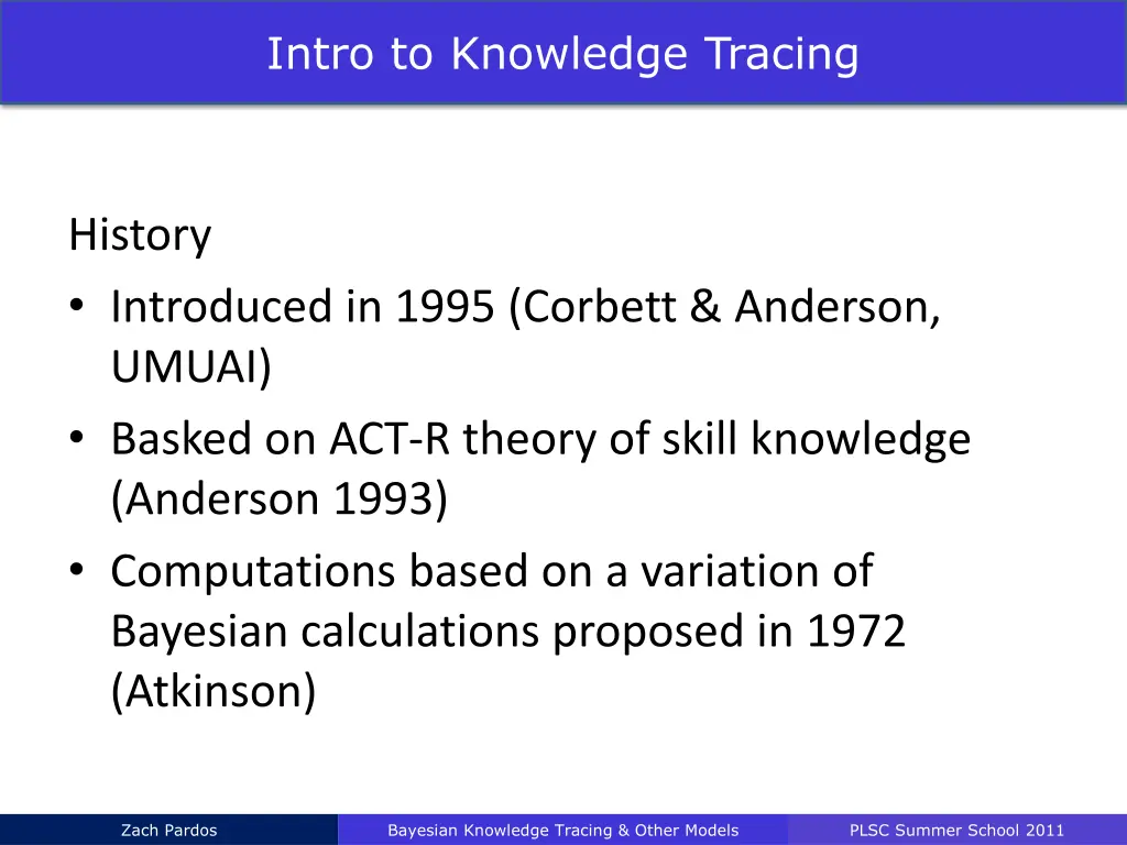 intro to knowledge tracing