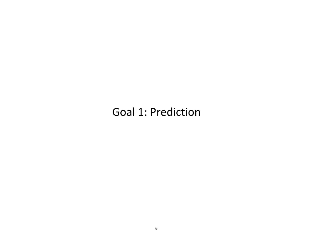 goal 1 prediction