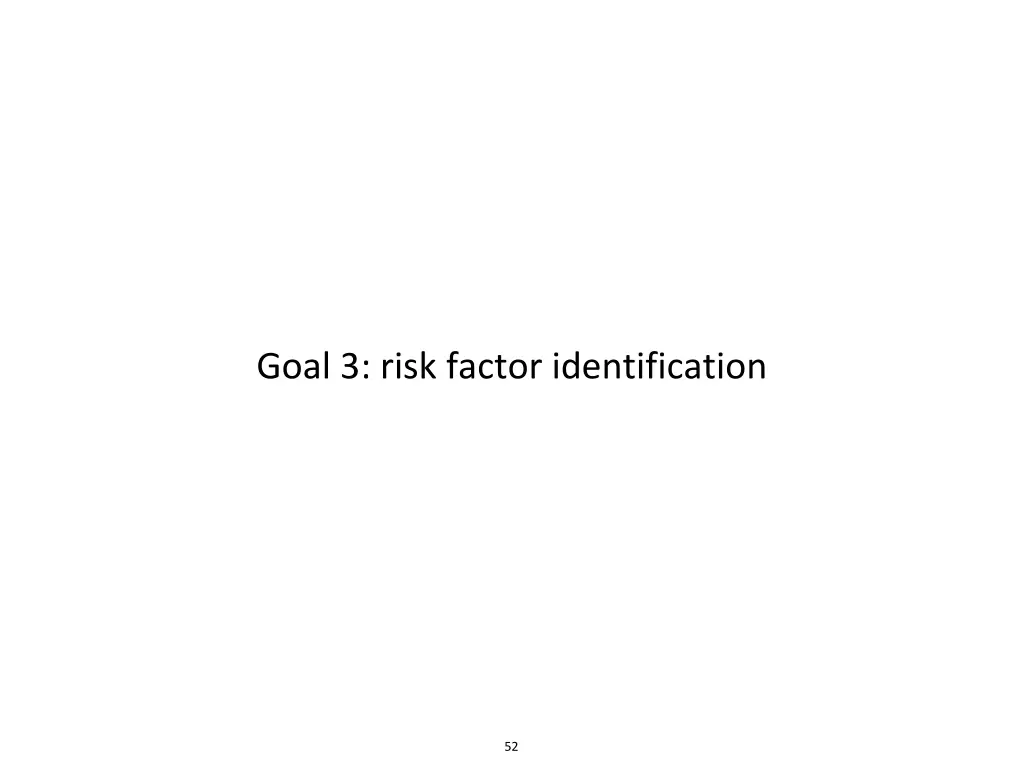 goal 3 risk factor identification
