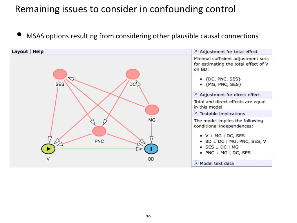 remaining issues to consider in confounding 1