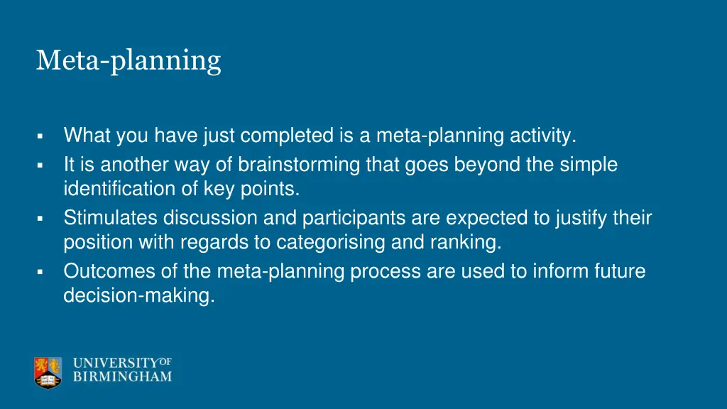meta planning