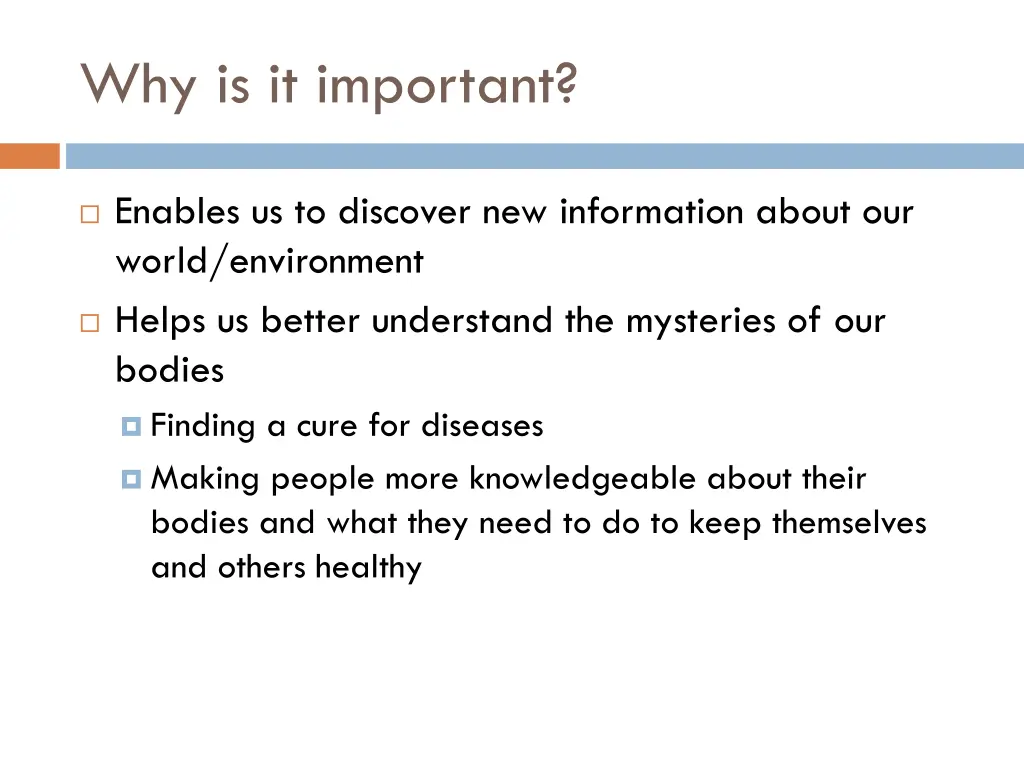 why is it important
