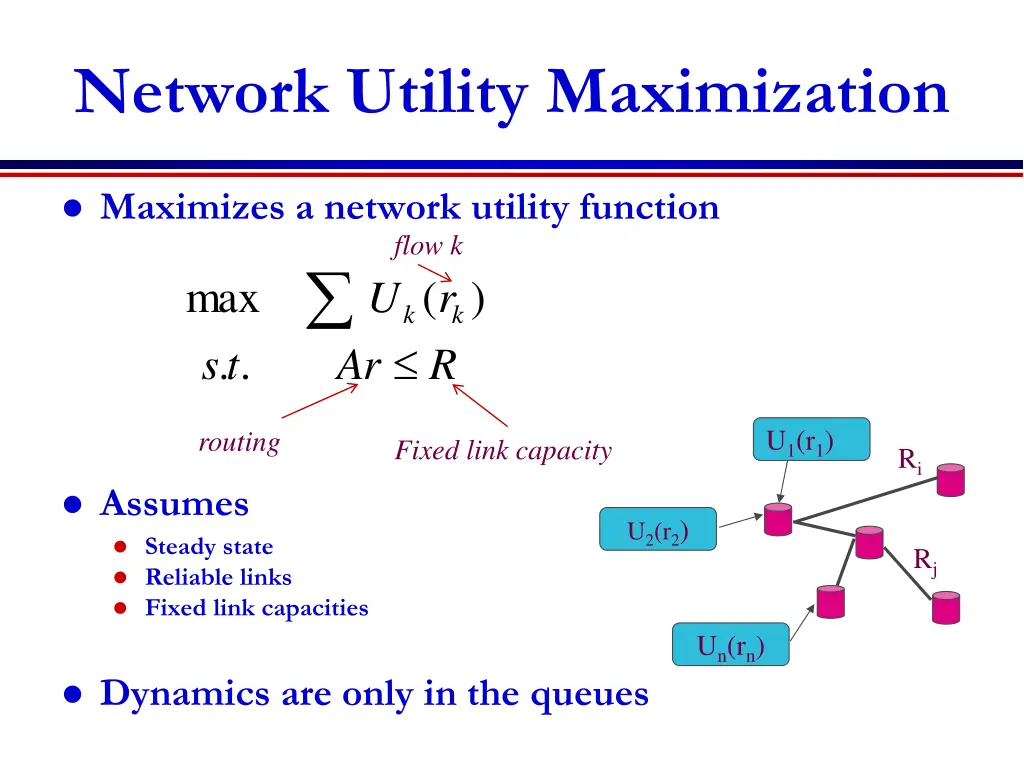 network utility maximization