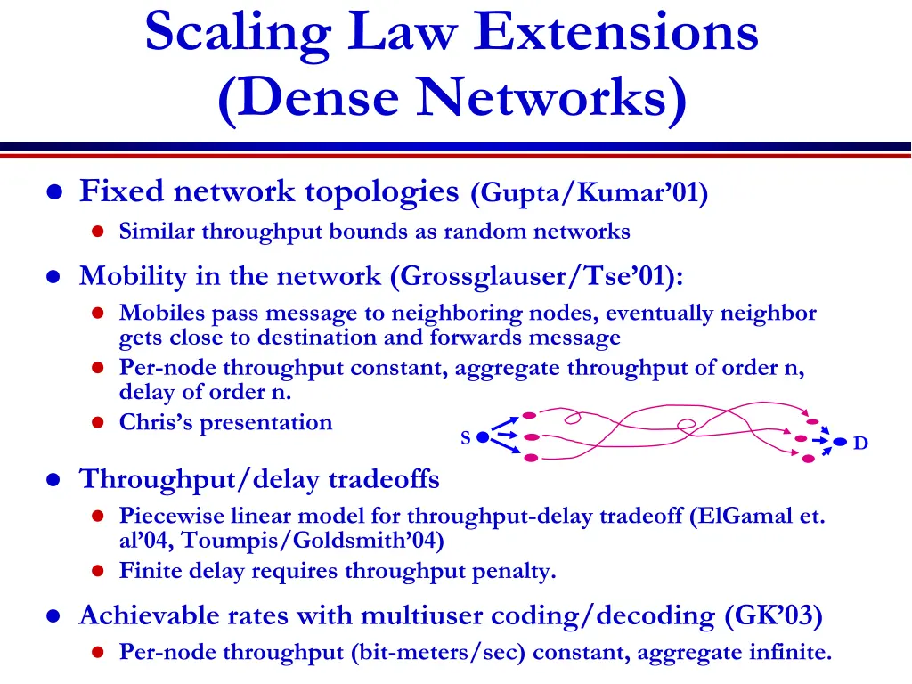 scaling law extensions dense networks