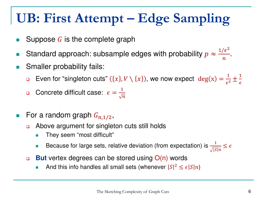 ub first attempt edge sampling
