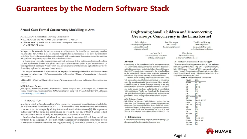 guarantees by the modern software stack