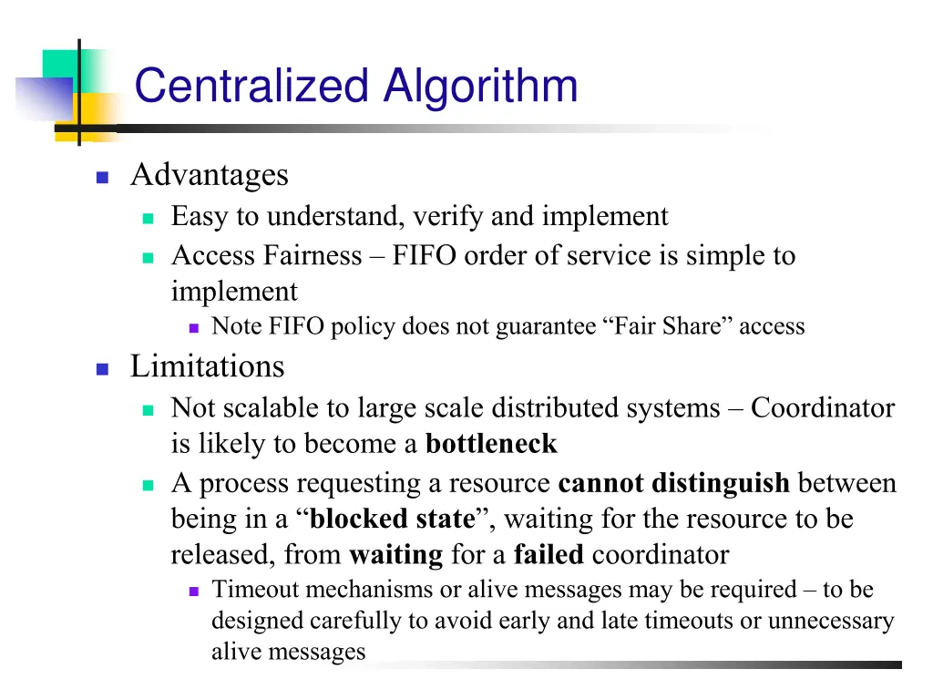 centralized algorithm 1
