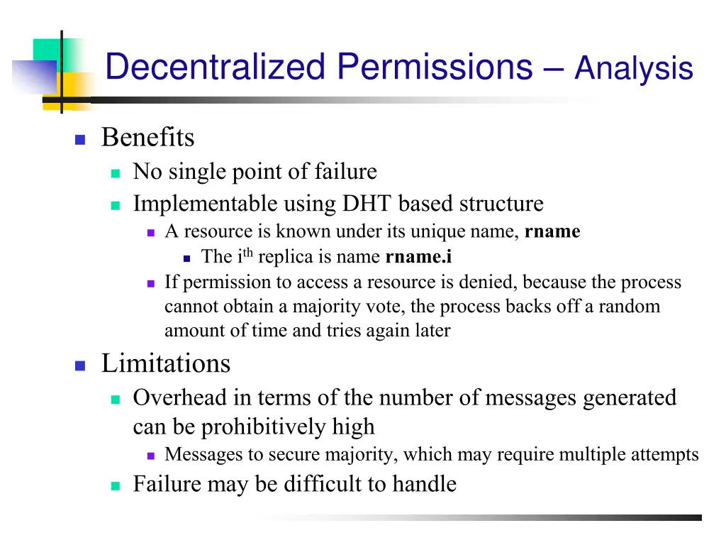 decentralized permissions analysis