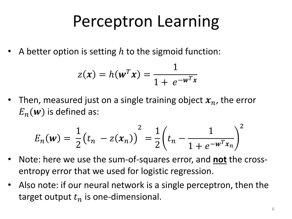 perceptron learning 2