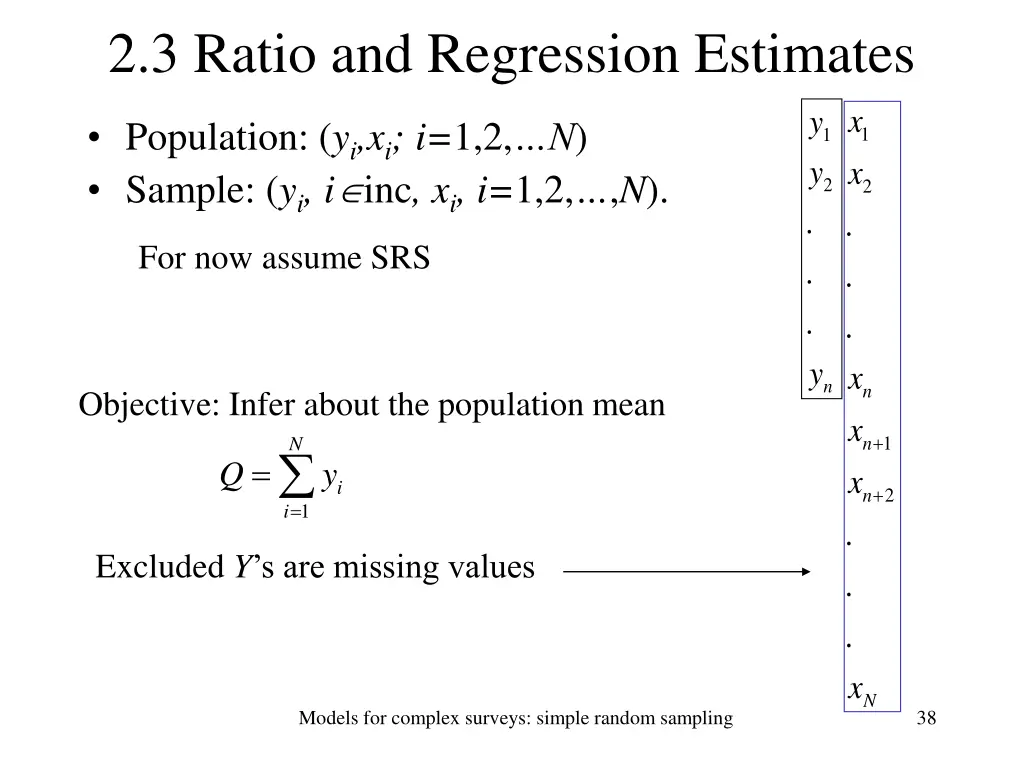2 3 ratio and regression estimates