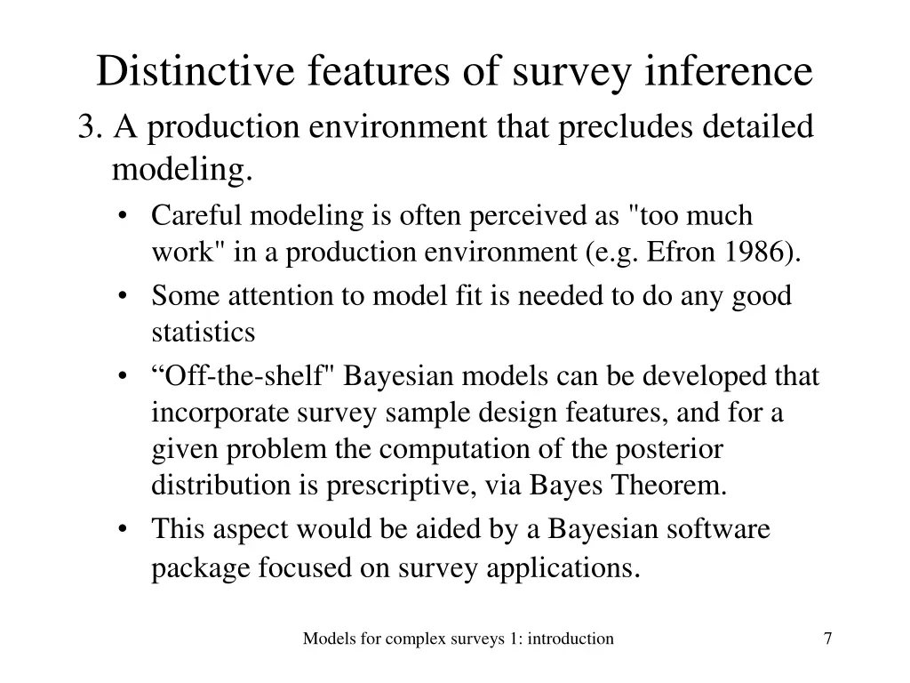 distinctive features of survey inference 2