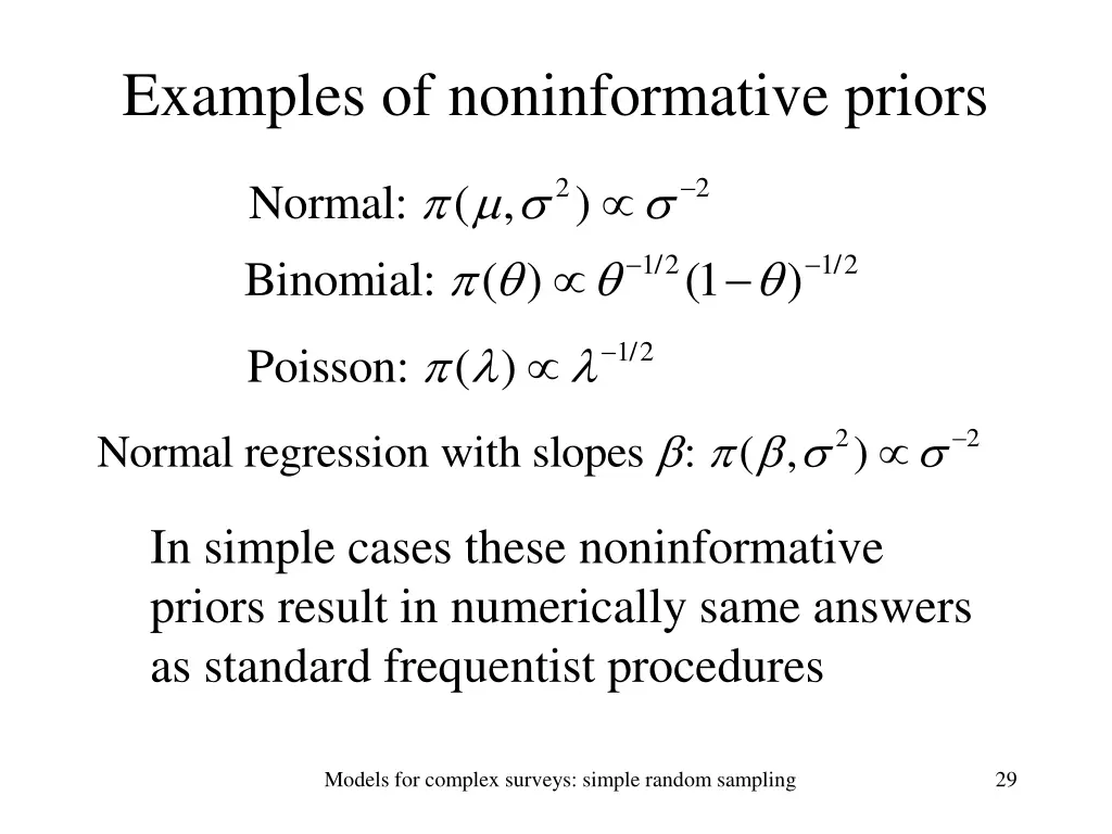 examples of noninformative priors