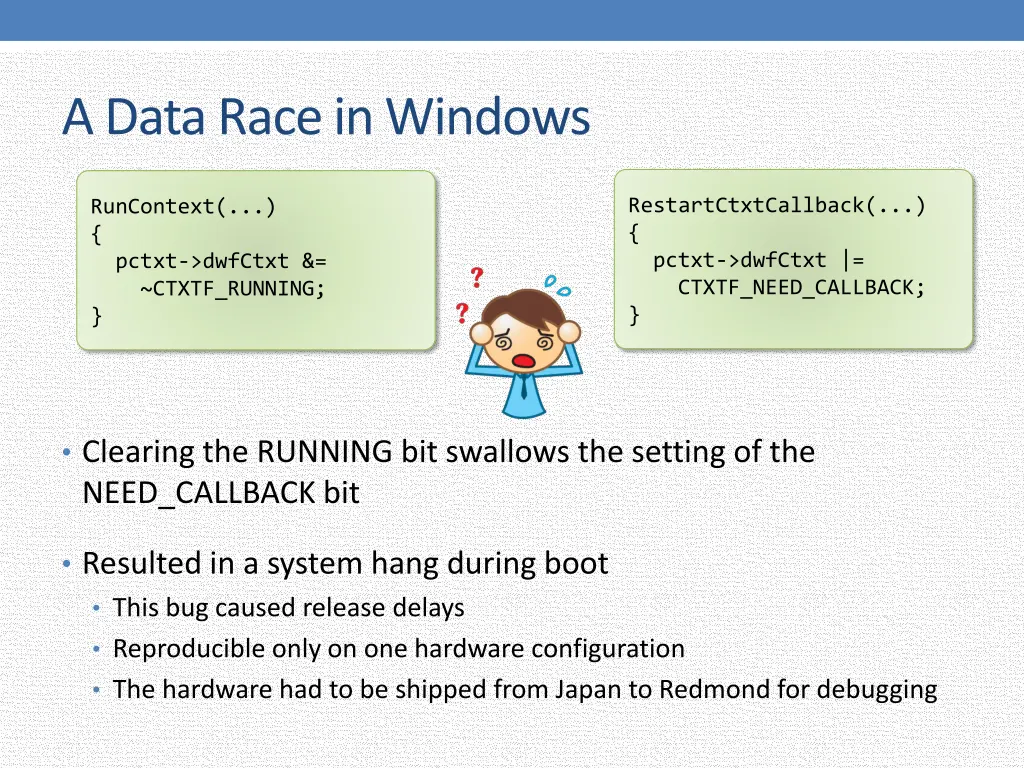 a data race in windows