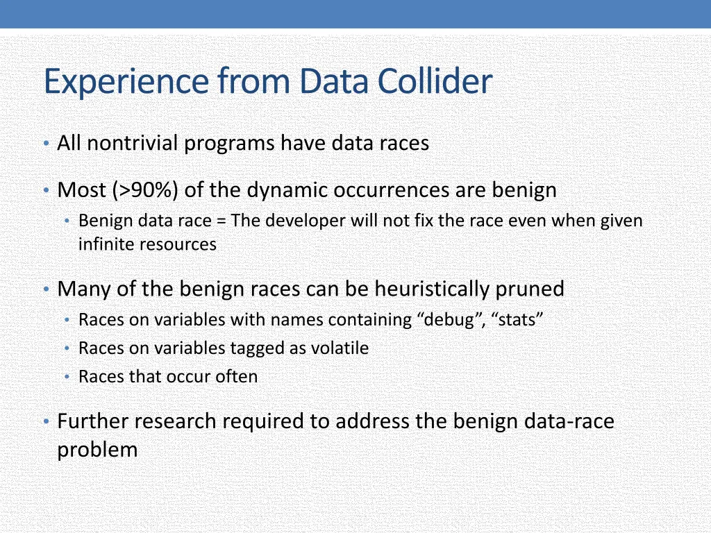 experience from data collider