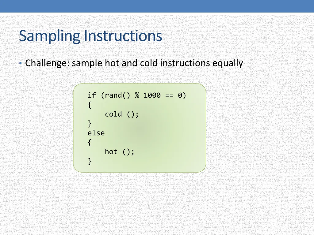 sampling instructions