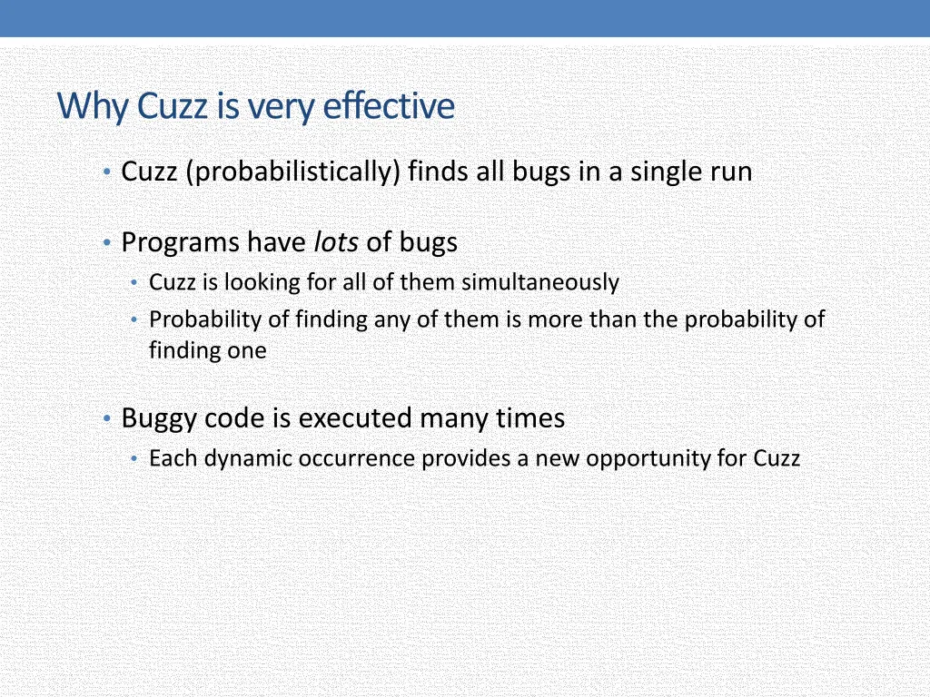 why cuzz is very effective