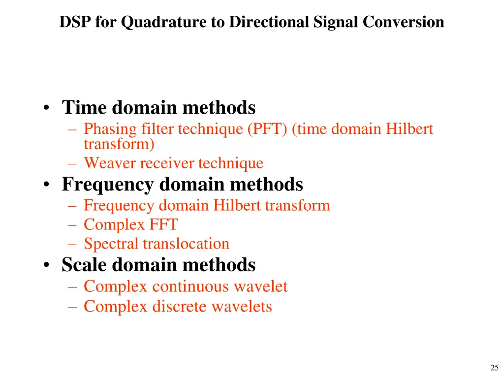 dsp for quadrature to directional signal