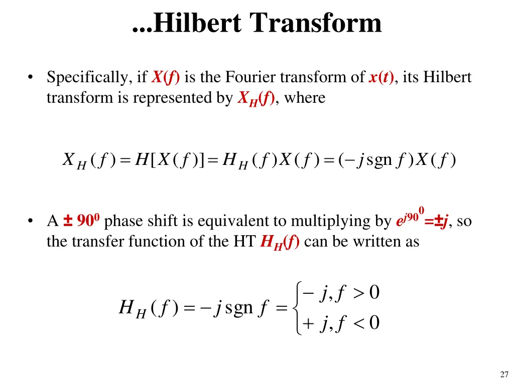 hilbert transform 1