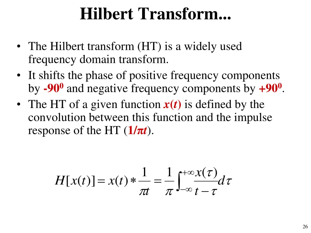 hilbert transform