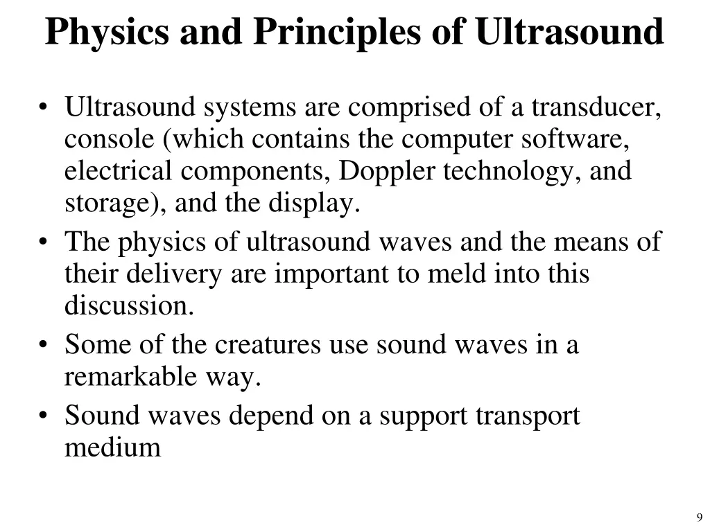 physics and principles of ultrasound 1