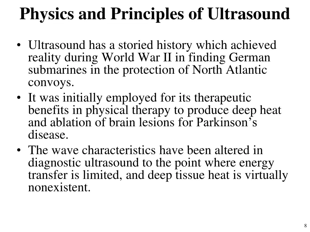 physics and principles of ultrasound