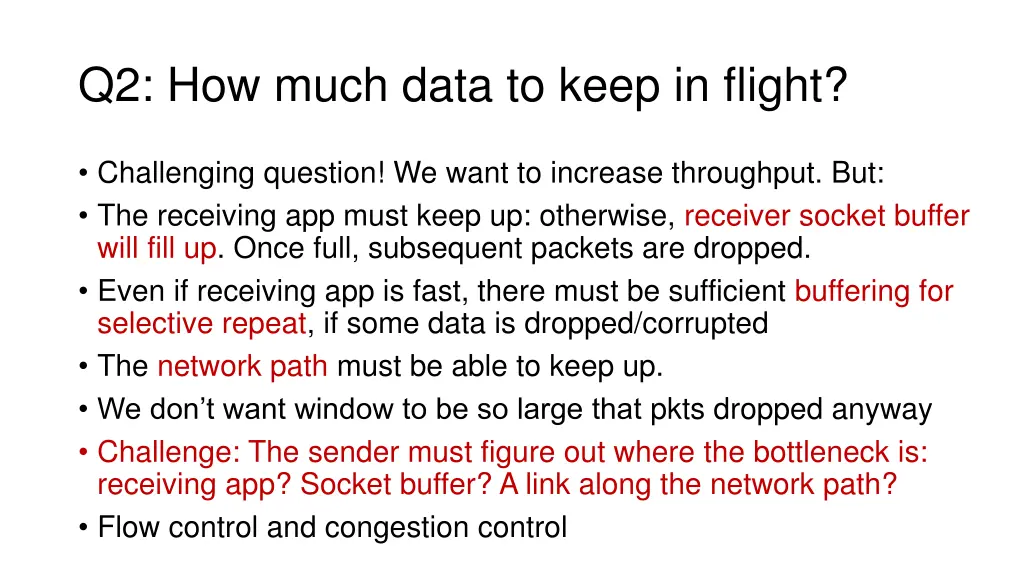 q2 how much data to keep in flight 1