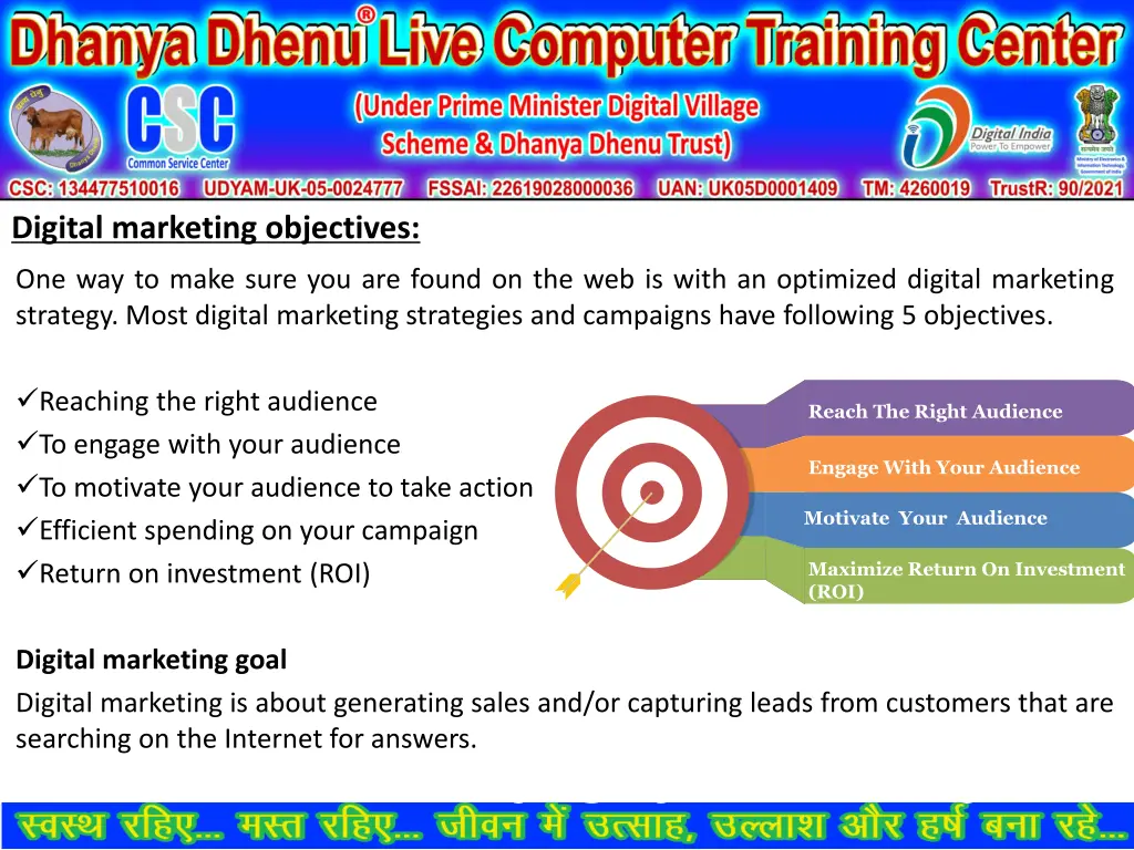 digital marketing objectives