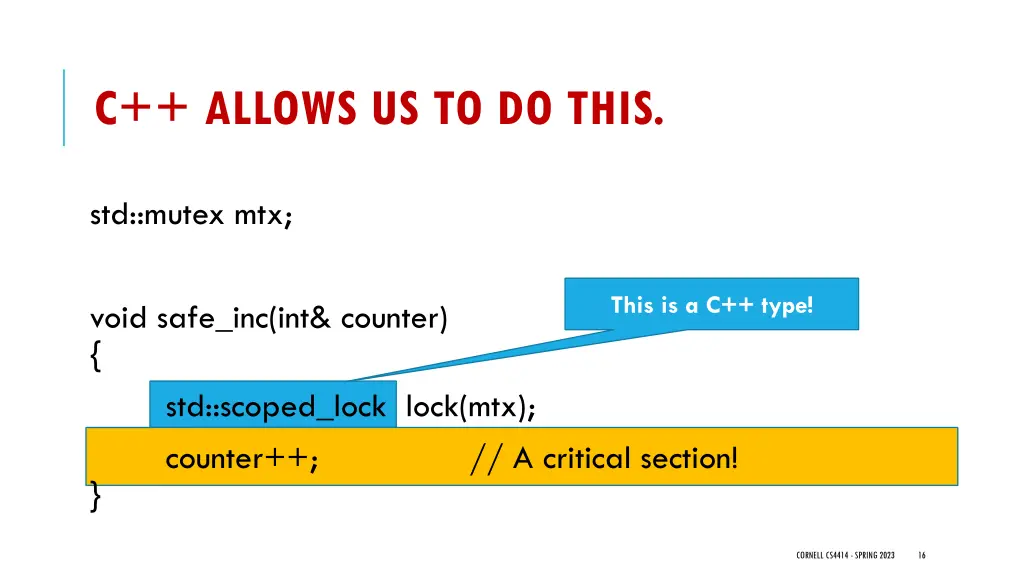 c allows us to do this 2