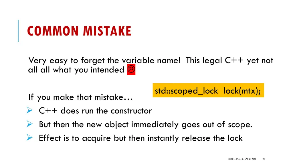common mistake