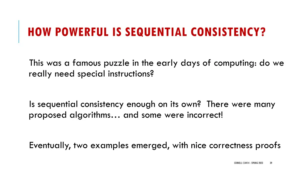 how powerful is sequential consistency