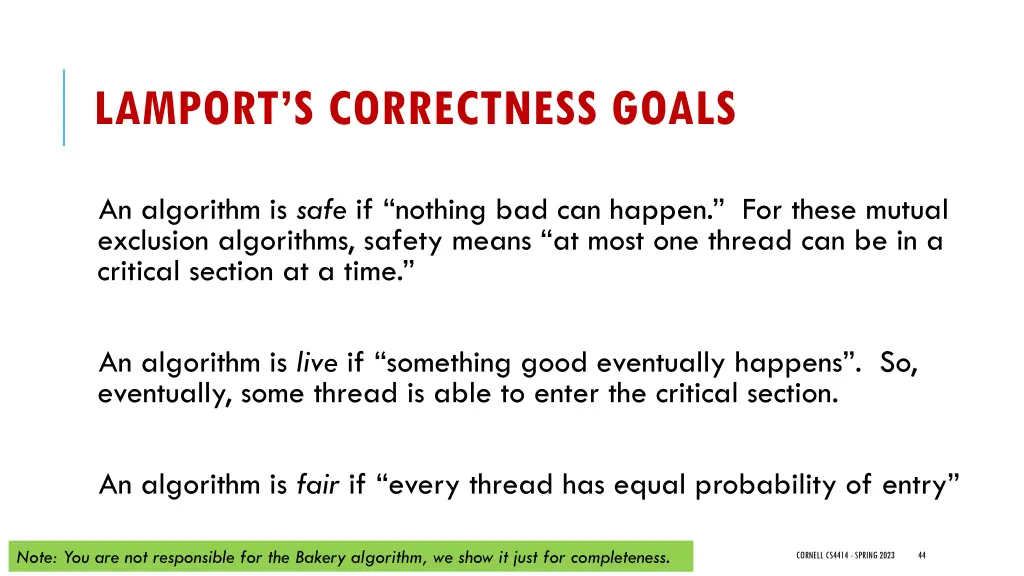 lamport s correctness goals