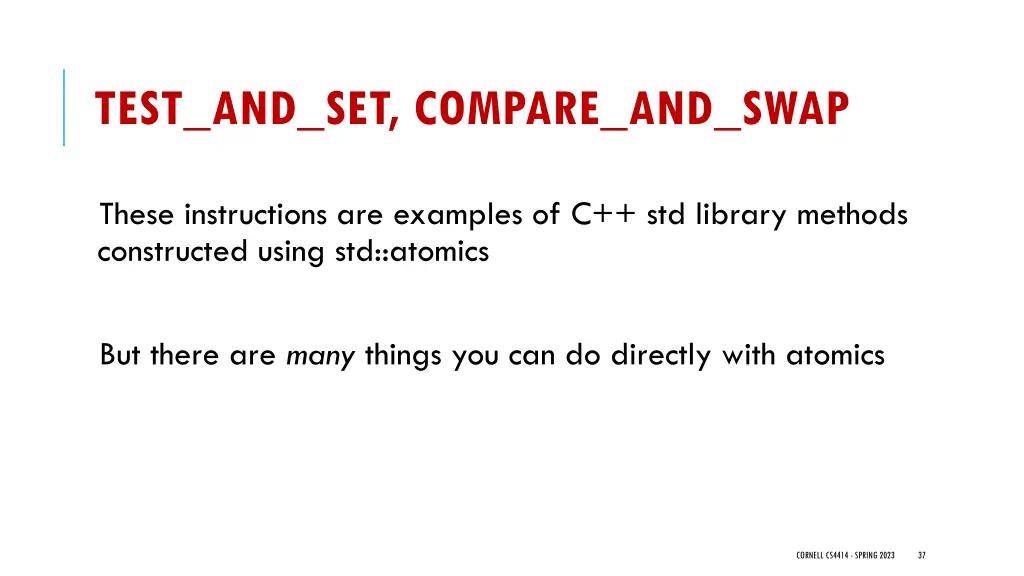 test and set compare and swap