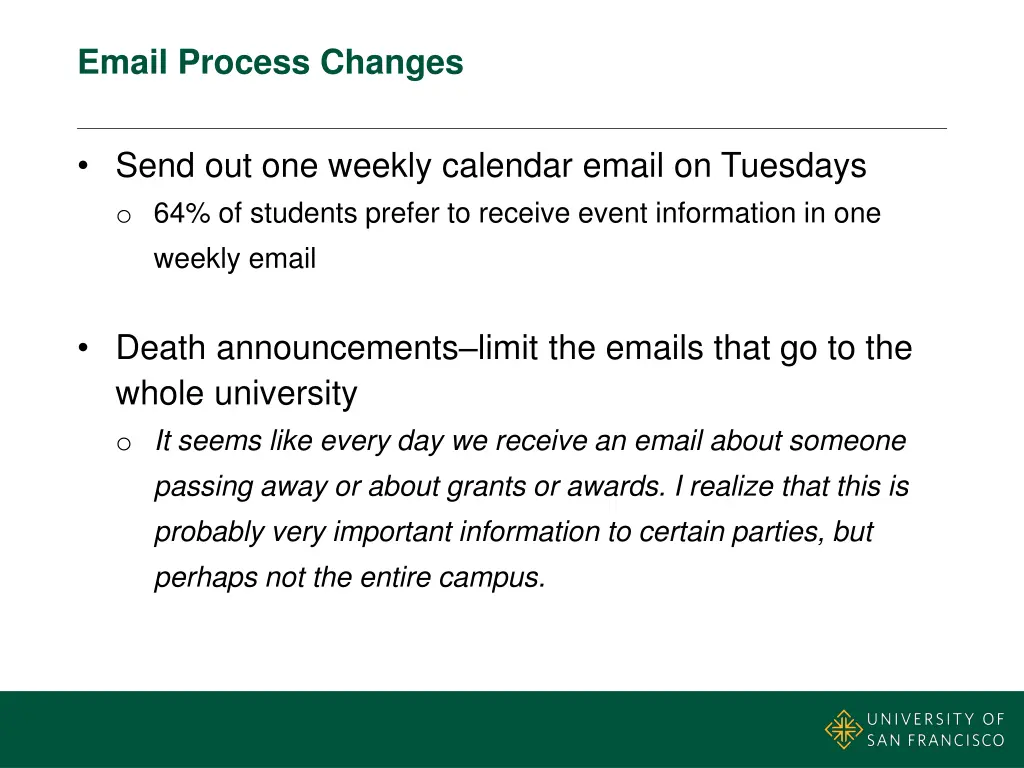 email process changes 2