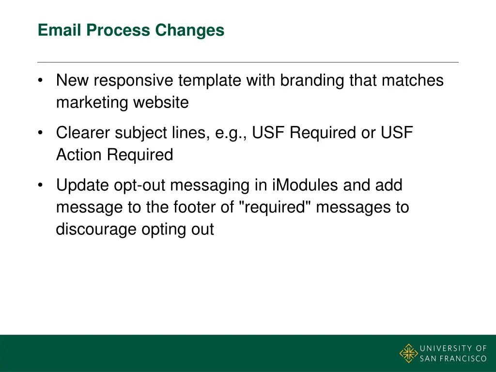 email process changes 4
